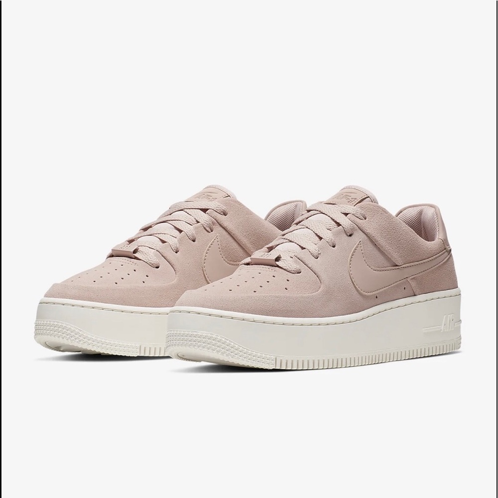 Blush Nike Air Force 1 Sage Low Platform Size 8